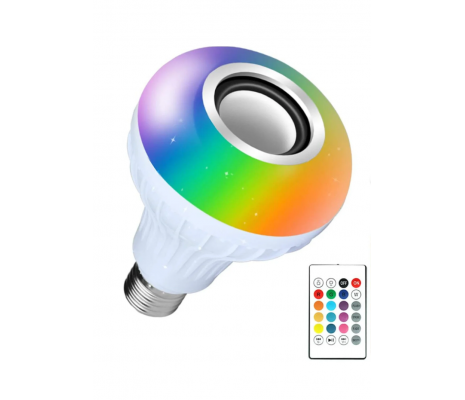 Bluetooth Hoparlörlü Uzaktan Kumandalı Rgb Akıllı Led Ampul