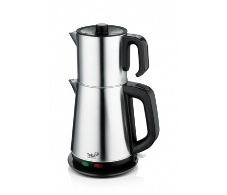 Teba THC-800 CM Elektrikli Çelik Çay Makinesi 1.8 lt Su / 0.8 lt Demlik