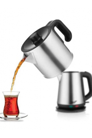Teba THC-800 CM Elektrikli Çelik Çay Makinesi 1.8 lt Su / 0.8 lt Demlik