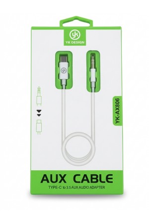 YK Design Type-C 3.5 Aux Audio Adapter Kablo