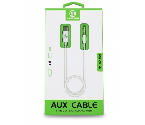 YK Design Type-C 3.5 Aux Audio Adapter Kablo