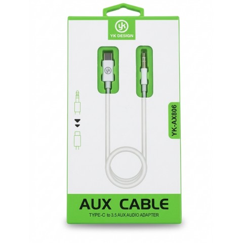 YK Design Type-C 3.5 Aux Audio Adapter Kablo
