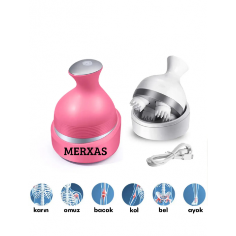 Merxas Pembe KK-11 Rahatlatıcı Saç Derisi Masaj Aleti