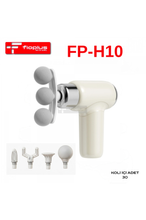 TOPTAN FİOPLUS FP-H10 Prime Masaj Tabancası – 9 Farklı Masaj Başlığı, Şarjlı Fasia Gun