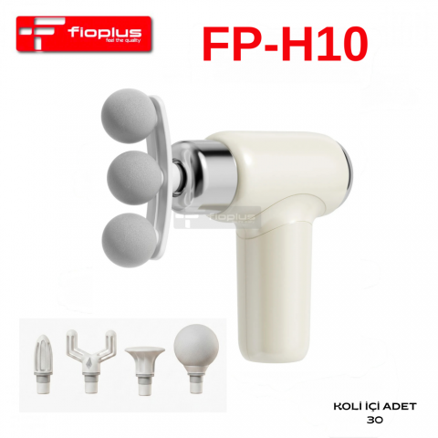 TOPTAN FİOPLUS FP-H10 Prime Masaj Tabancası – 9 Farklı Masaj Başlığı, Şarjlı Fasia Gun