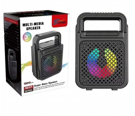 TAŞINABİLİR KABLOSUZ HOPARLÖR RGB IŞIKLI USB TF FM DESTEKL
