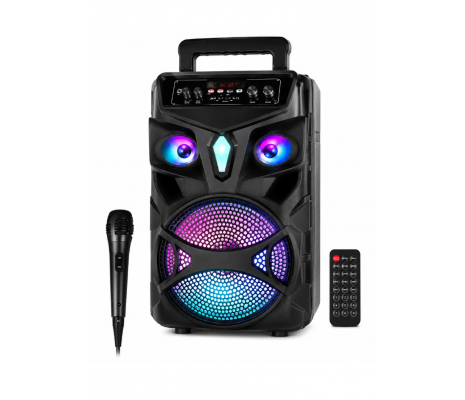 8 İNC PORTABLE PARY SPEAKER SES TOPU MİKROFON VE KUMANDALI BLUTOOTH USB SES SİSTEMİ