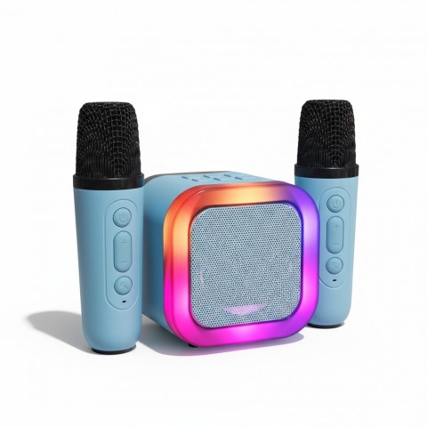 Çift Mikrofonlu Kareoke Bluetooth'lu Müzik Çalar Çift Mikrofonlu Kareoke Bluetooth'lu Müzik Çalar