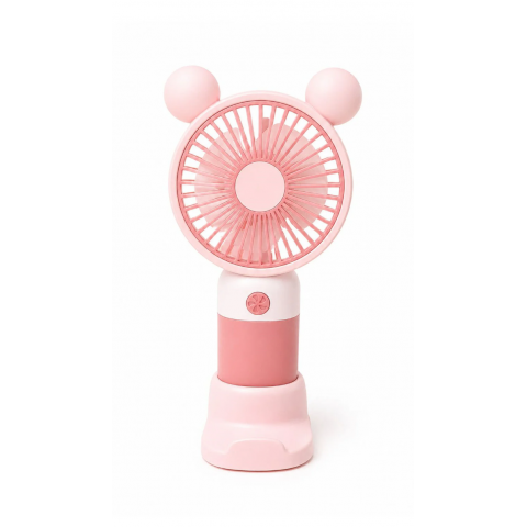 Mini USB Şarjlı 3 Kademeli Ayıcık Kulaklı El Masaüstü Vantilatör Fan Soğutucu Mini USB Şarjlı 3 Kademeli Ayıcık Kulaklı El Masaüstü Vantilatör Fan Soğutucu
