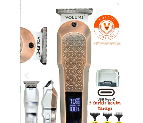 VOLEMİ V-0093 Şarjlı Tıraş Makinesi Saç-sakal-ense